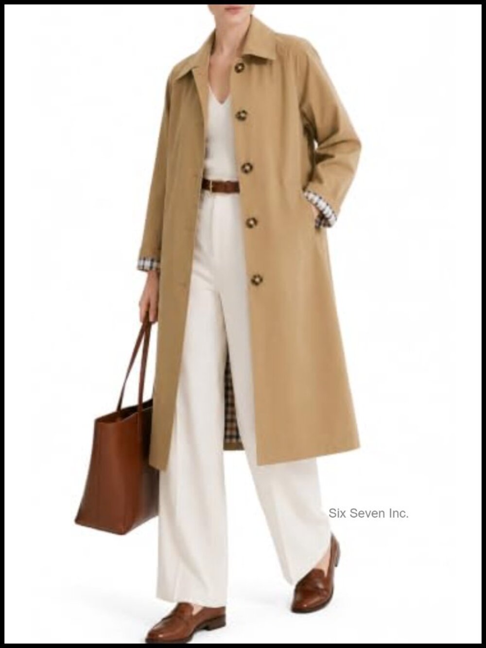 Women's Waterproof Trench Coat Single Breasted Long Rain Coat